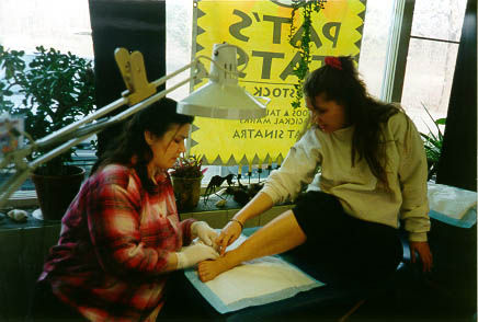 Pat & I discussing the piece